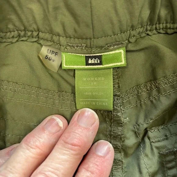 Olive Green Women's Convertible Pants - Picture 4 of 11